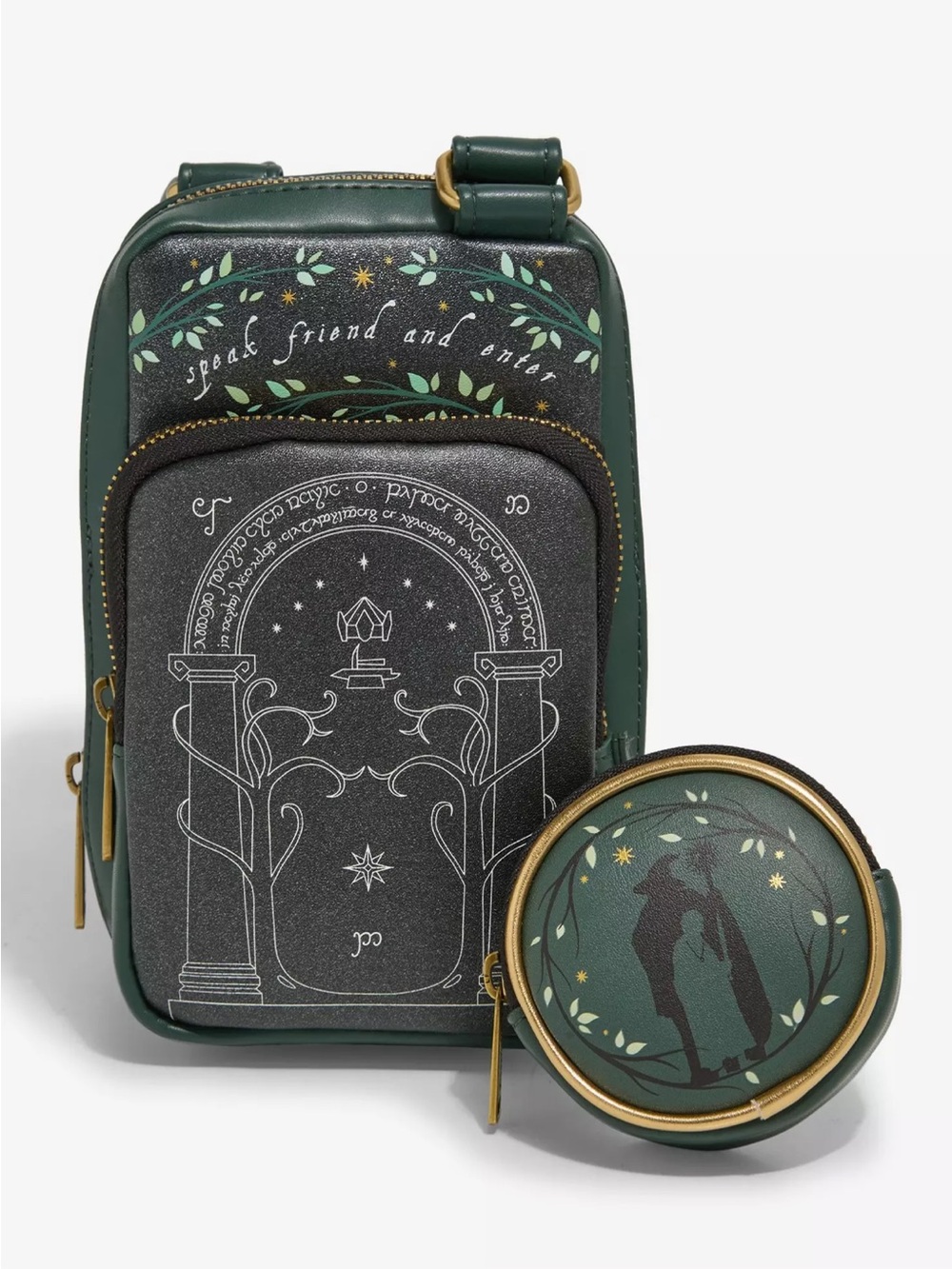 Loungefly The Lord of the Rings Doors of Durin Glow-in-the-Dark Crossbody Sling